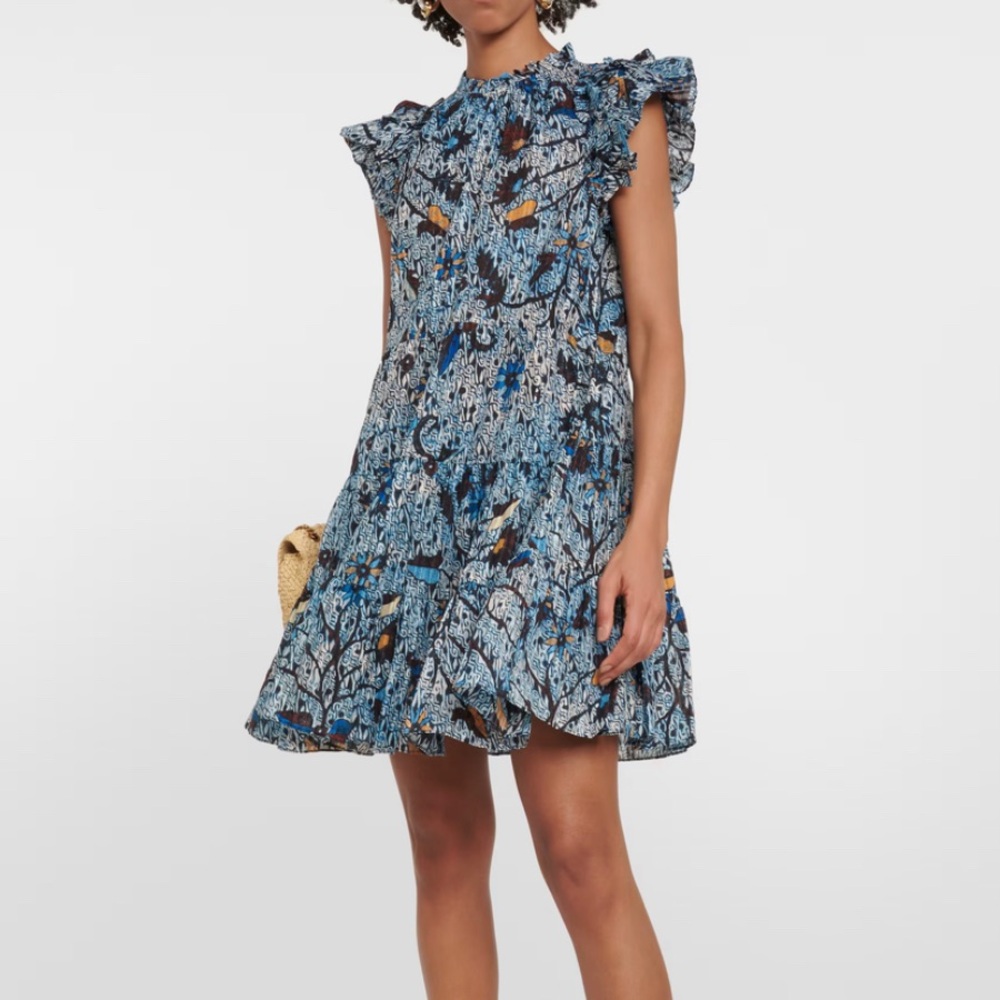 Ulla Johnson Blue Floral Mini Dress